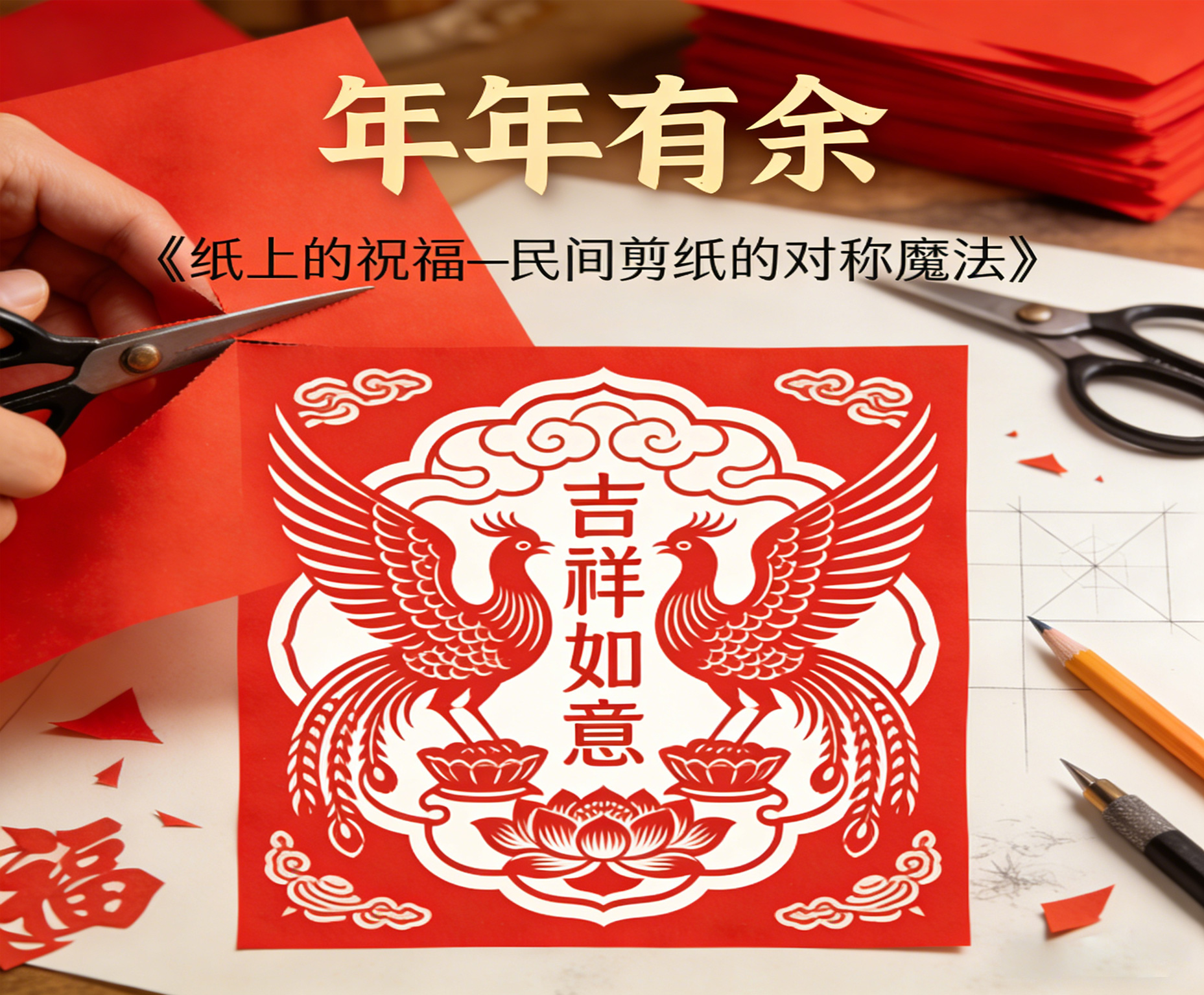 《纸上的祝福——民间剪纸的对称魔法》