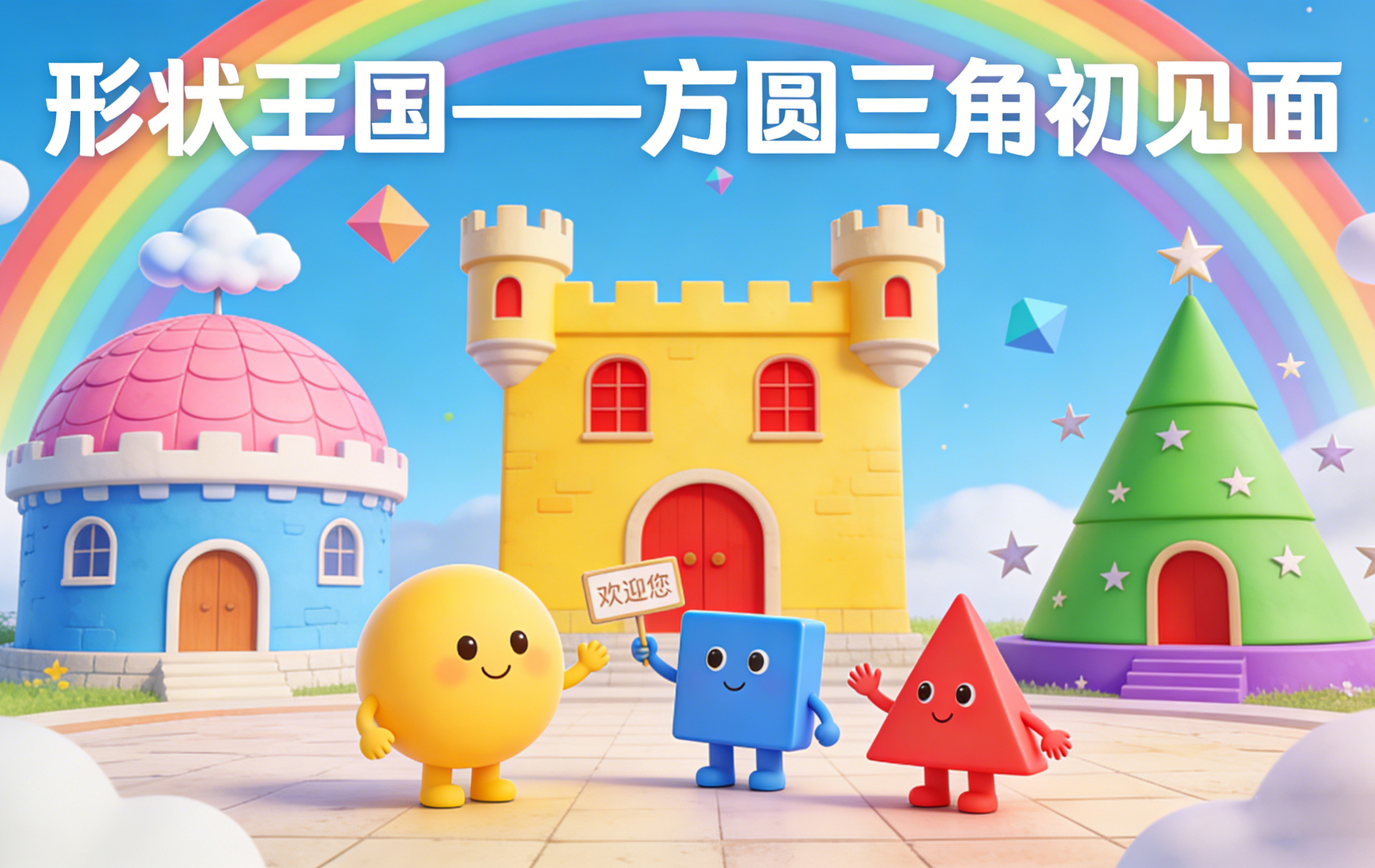 【认知篇】《形状王国身份证——方圆三角初见面》