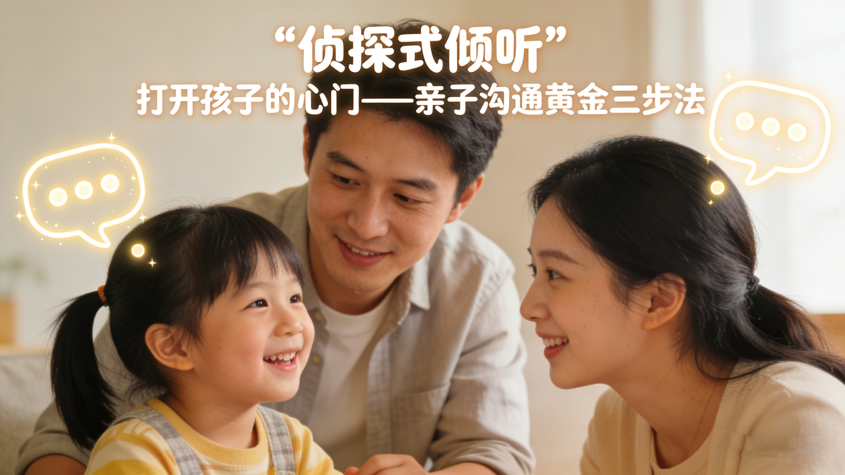 用“侦探式倾听”打开孩子的心门——亲子沟通黄金三步法