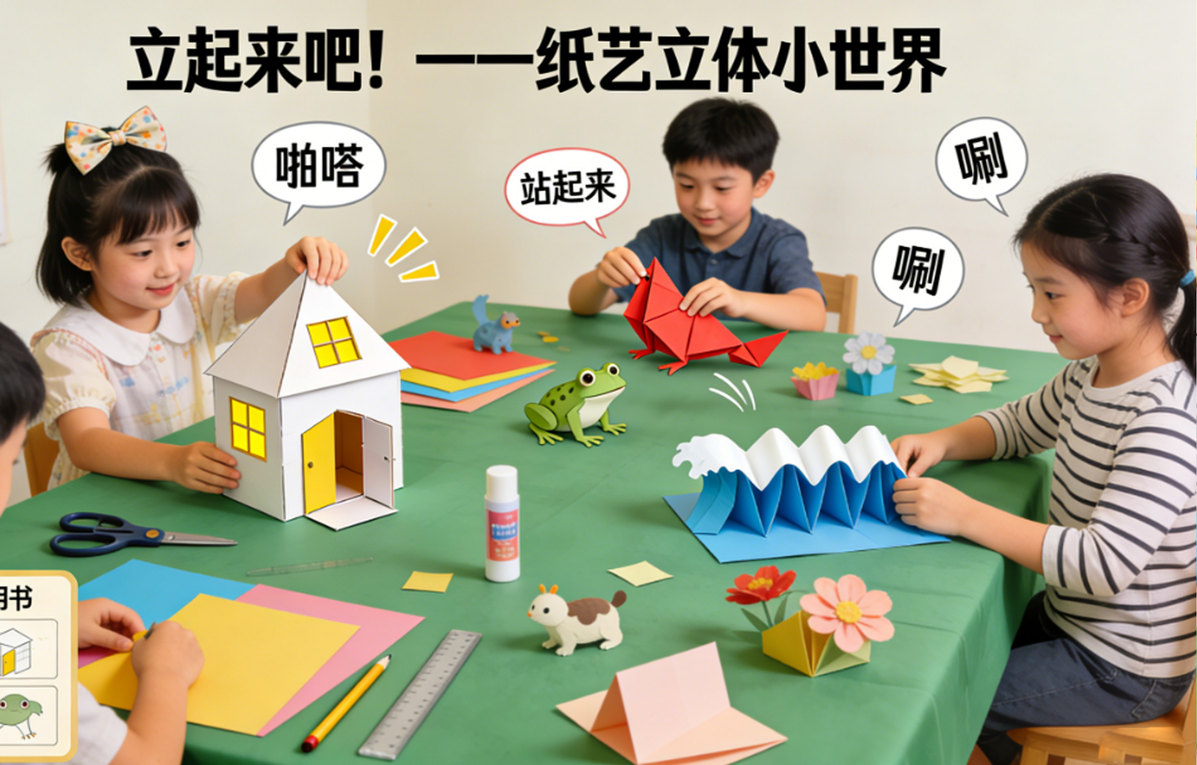 【立体篇】《站起来吧！——纸艺立体小世界》