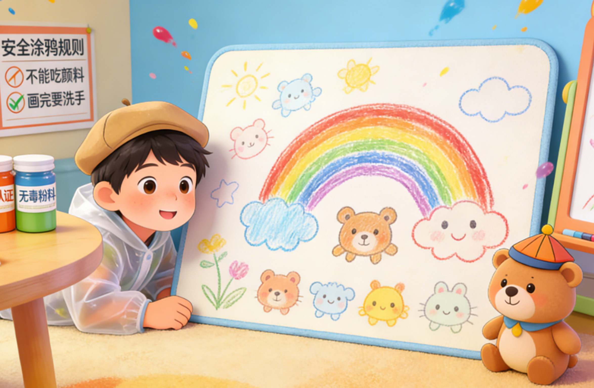 【基础篇】《第一次当小画家——安全涂鸦探险》